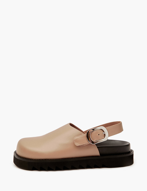 Коричневые женские сабо из натуральной кожи MASCOTTE 47-4127014-7155M | ракурс 2