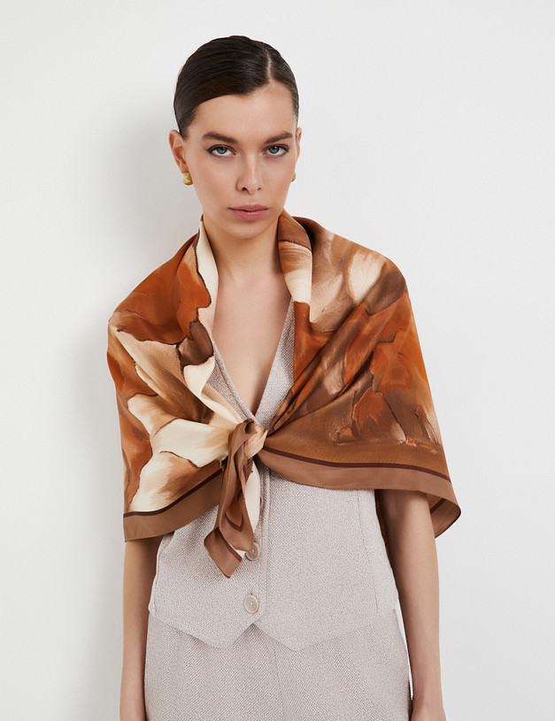 Коричневый женский платок MASCOTTE 700-5113-2408 | ракурс 1