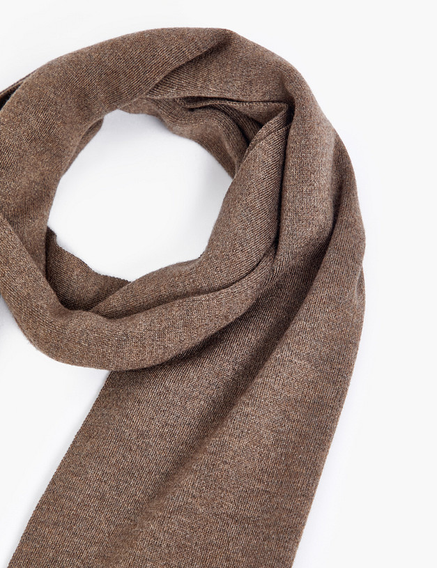 Коричневый мужской шарф MASCOTTE 766-5201-2409 | ракурс 3