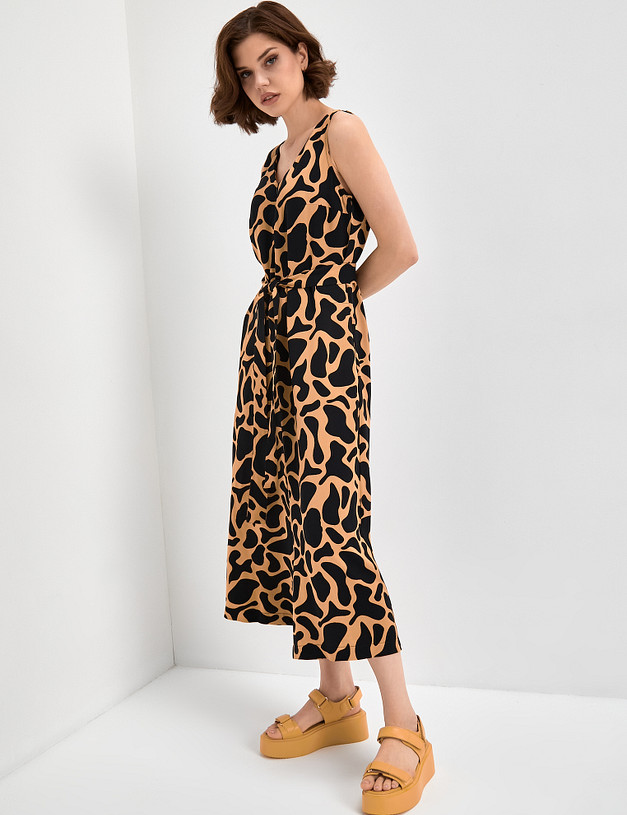 Женский летний комбинезон с принтом MASCOTTE 790-3103-2401 | ракурс 3