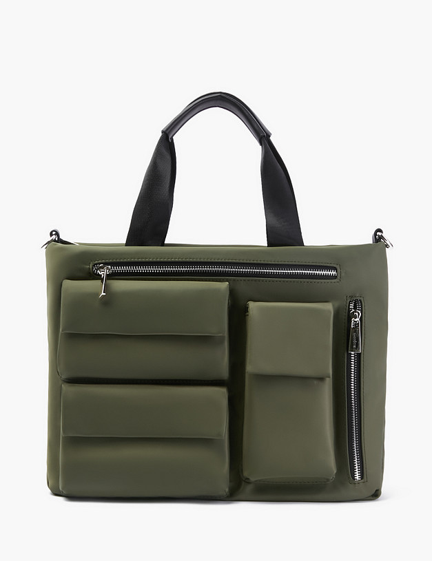 Женская сумка-тоут цвета хаки MASCOTTE 670-2107-204 | ракурс 2