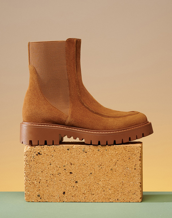 233-3202122-3667M Ботинки женские велюр-резина/ворсин-нат.кожа рыж, Mascotte