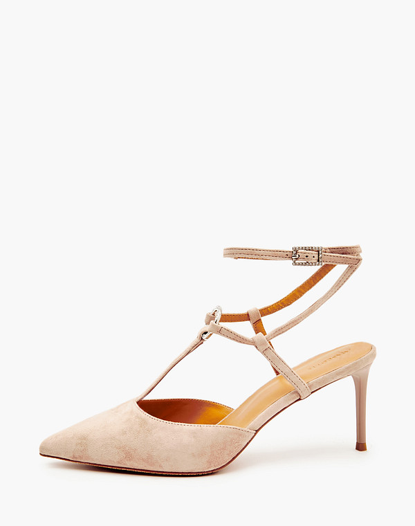 175-4127312-3612M Туфли летние женские велюр/нат.кожа беж, Mascotte