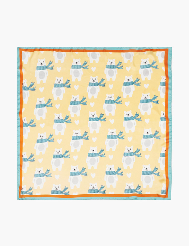 Желтый женский платок MASCOTTE 700-2107-2418 | ракурс 2 Желтый женский платок MASCOTTE 700-2107-2418 | ракурс 2