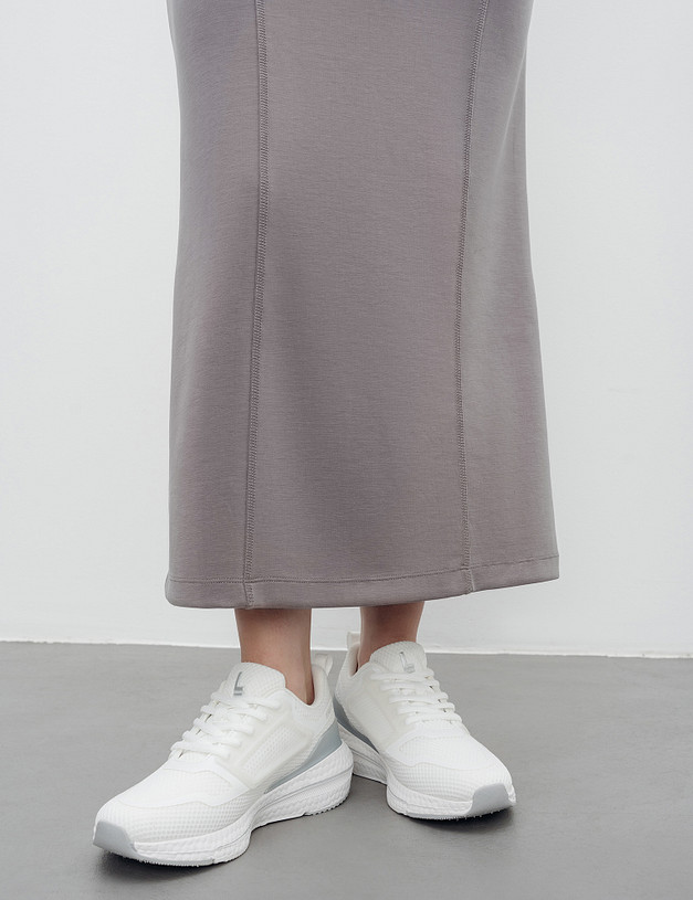 Белые женские кроссовки из текстиля MASCOTTE 189-414021-0201 | ракурс 2