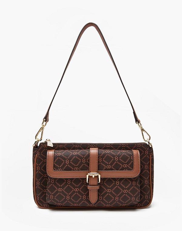 671-4113-609 Сумка женская и.кожа/текстиль корич-рыж, S, Mascotte