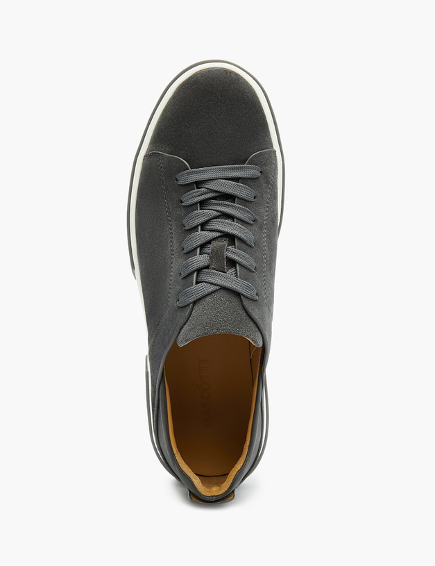 Серые мужские кеды из велюра и кожи MASCOTTE 22-3170913-3276M | ракурс 4