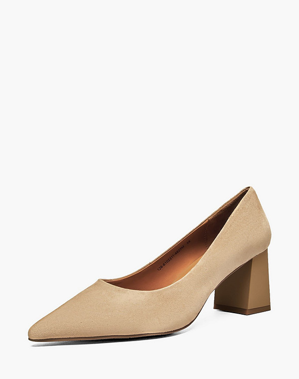 126-6102311-4625M Туфли женские велюр/нат.кожа беж, Mascotte