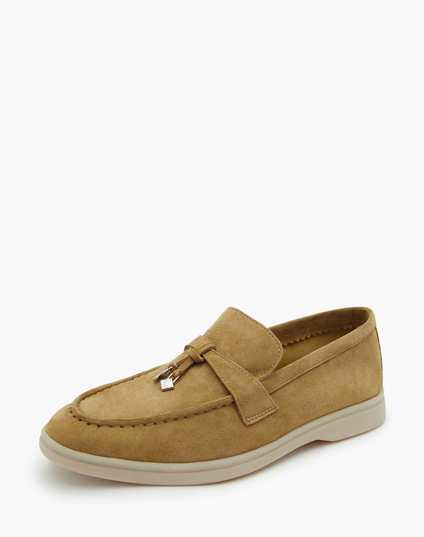 11-110311-0613 Туфли женские велюр/нат.кожа-текстиль рыж, Mascotte