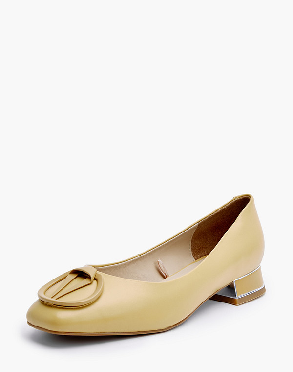 126-210511-6534M Туфли женские нат.кожа/нат.кожа желт, Mascotte