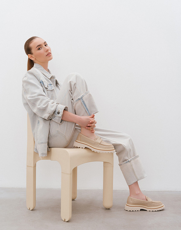 58-510611-0108 Туфли женские нат.кожа/нат.кожа беж, Mascotte