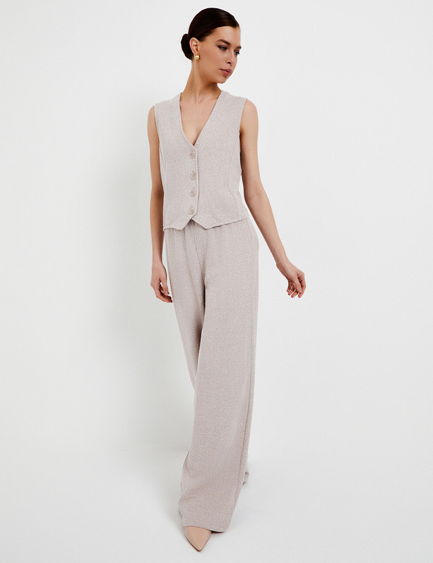 Бежевые женские брюки MASCOTTE 890-5110-2608 | ракурс 1 Бежевые женские брюки MASCOTTE 890-5110-2608 | ракурс 1