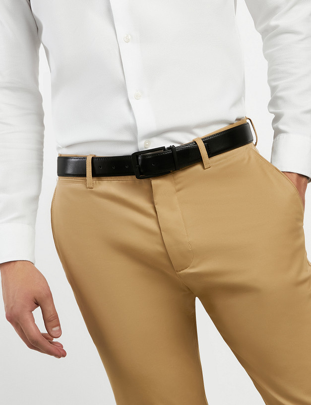 Черный мужской ремень MASCOTTE 727-2210-602 | ракурс 1