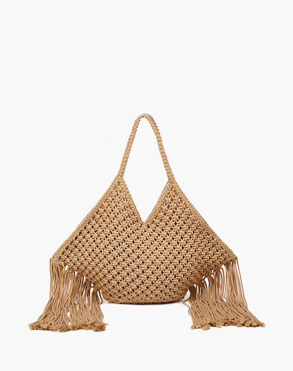 610-5112-208 Сумка женская текстиль/текстиль беж, L, Mascotte