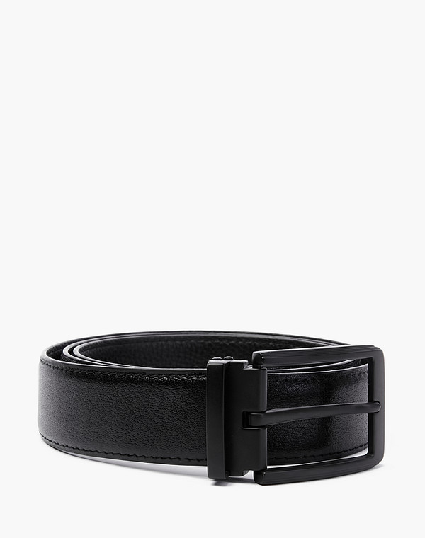 727-2210-602 Ремень муж. кож.спилок/нат.кожа черн, Mascotte