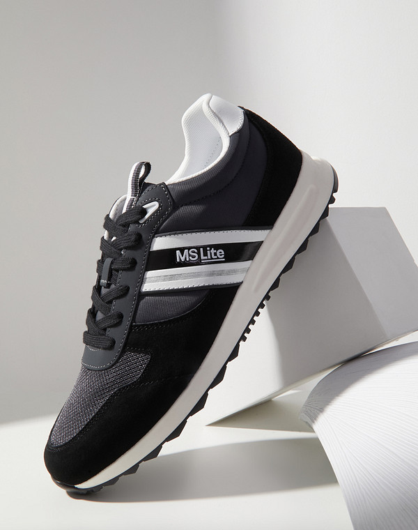 189-4111524-0202 Полуботинки для активного отдыха мужские текстиль-велюр/текстиль темн-сер-черн, Mascotte Lite