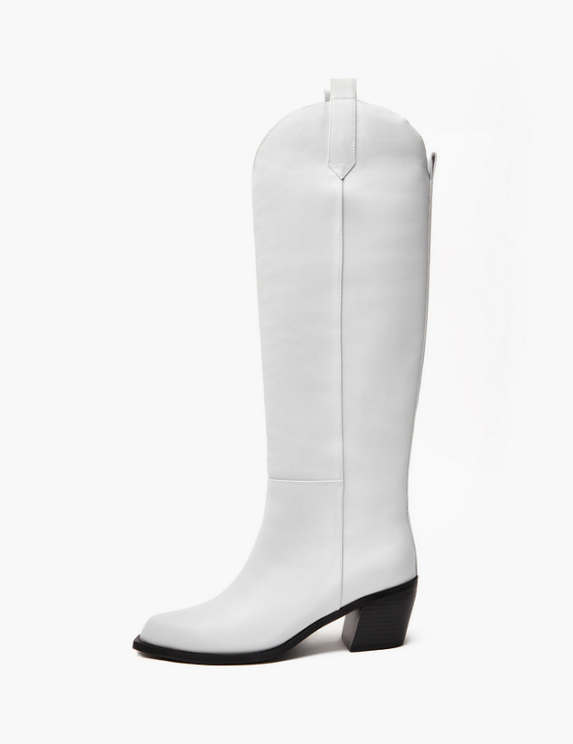 Серые женские сапоги-казаки MASCOTTE 126-423921-7162M | ракурс 2