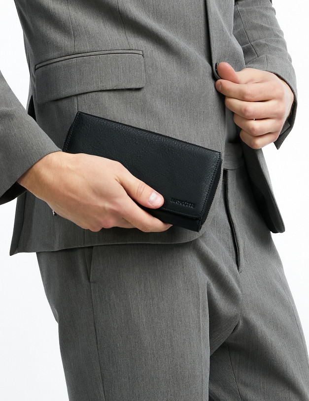 Черное мужское портмоне MASCOTTE 622-2109-102 | ракурс 1