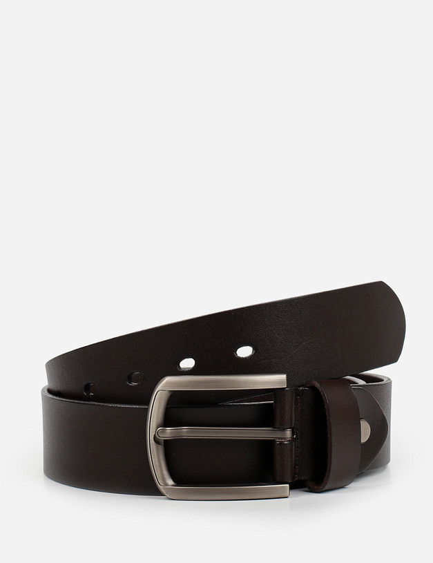 Коричневый кожаный мужской ремень MASCOTTE 703-1108-109 | ракурс 2