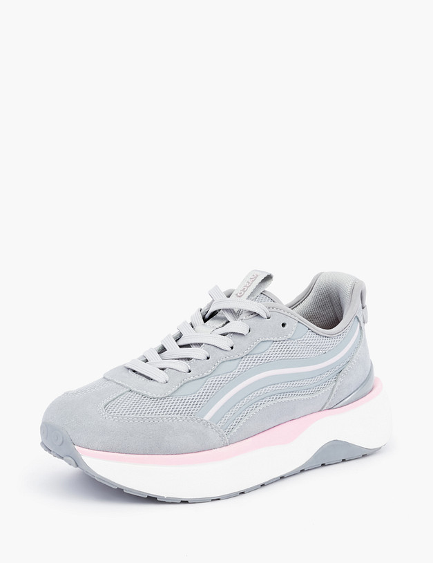 Серые женские кроссовки на массивной подошве MASCOTTE 189-211021-0210 | ракурс 3