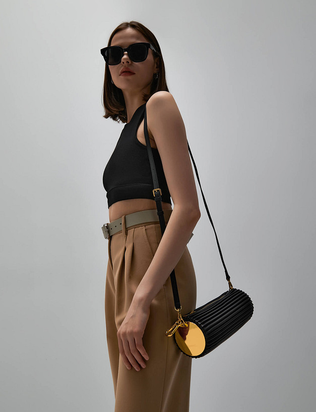 Черная женская сумка MASCOTTE 660-2219-602 | ракурс 2 Черная женская сумка MASCOTTE 660-2219-602 | ракурс 2