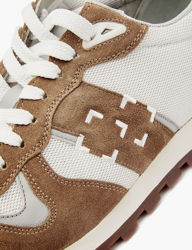 Бежевые мужские кроссовки с велюровыми вставками MASCOTTE 58-4110121-3258M | ракурс 6