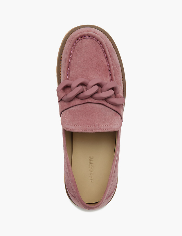 Розовые женские лоферы с цепью MASCOTTE 15-2145411-4618M | ракурс 5