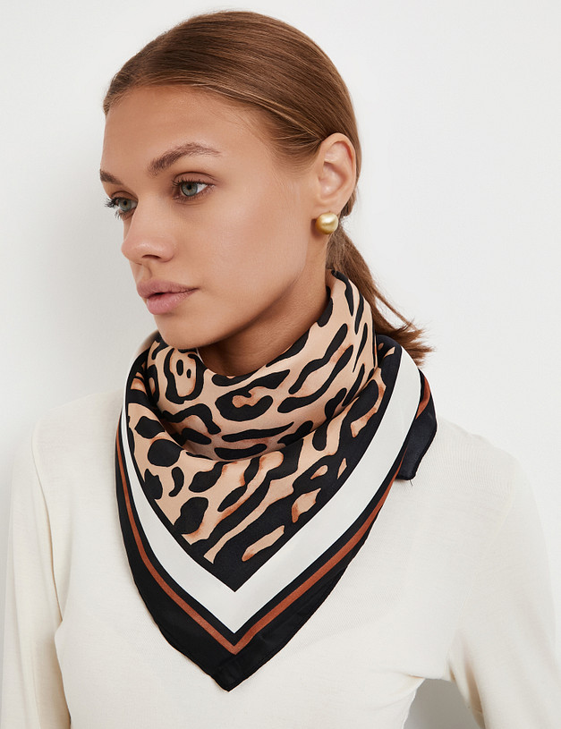 Коричневый женский платок MASCOTTE 766-5220-2409 | ракурс 1