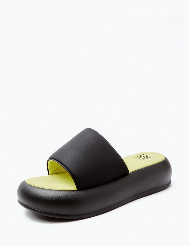 Черные женские сабо MASCOTTE 234-411361-0602 | ракурс 2