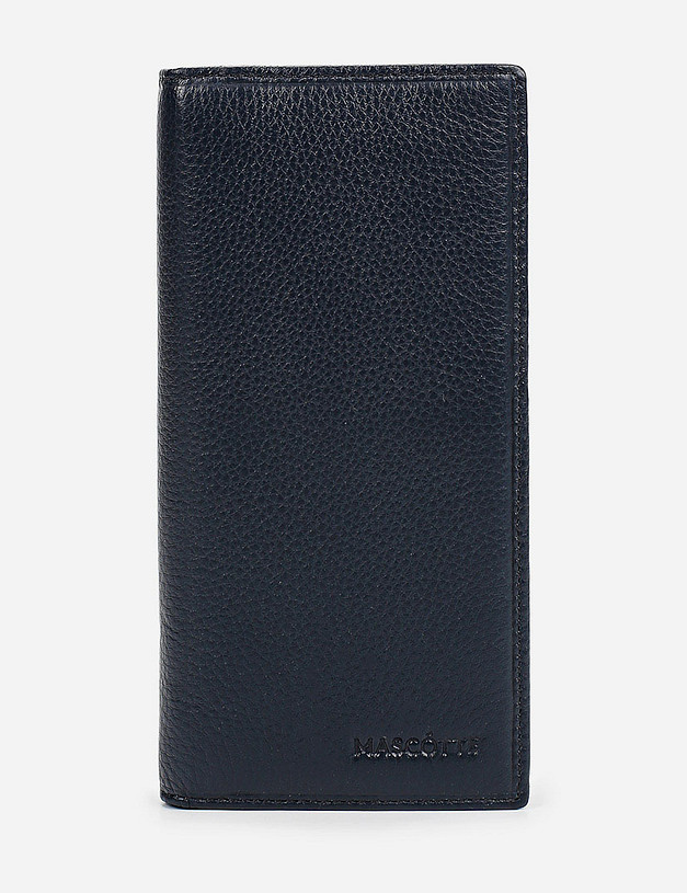 Синее мужское портмоне из кожи MASCOTTE 602-9236-103 | ракурс 1
