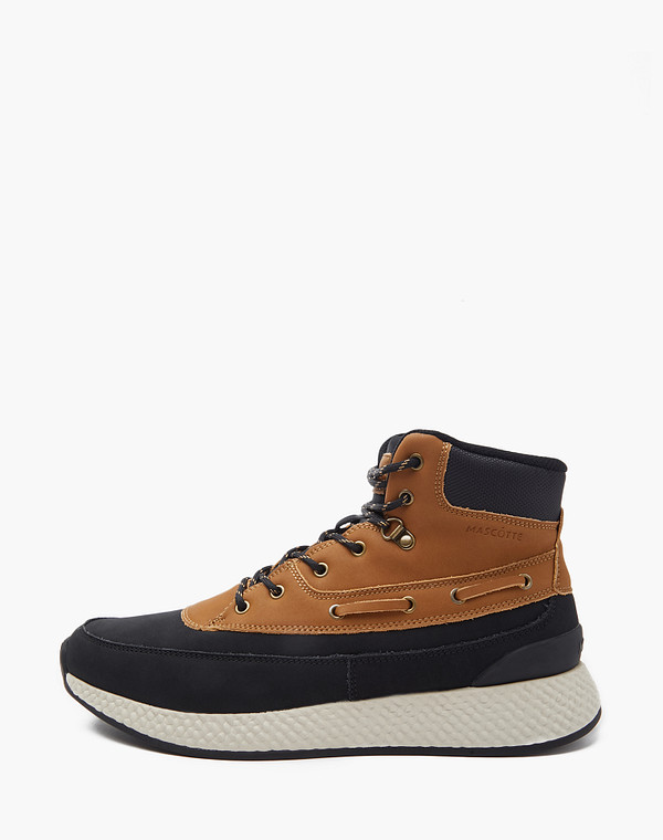 189-3231656-0609 Ботинки для активного отдыха мужские кож.спилок/шерсть-текстиль корич-черн, Mascotte