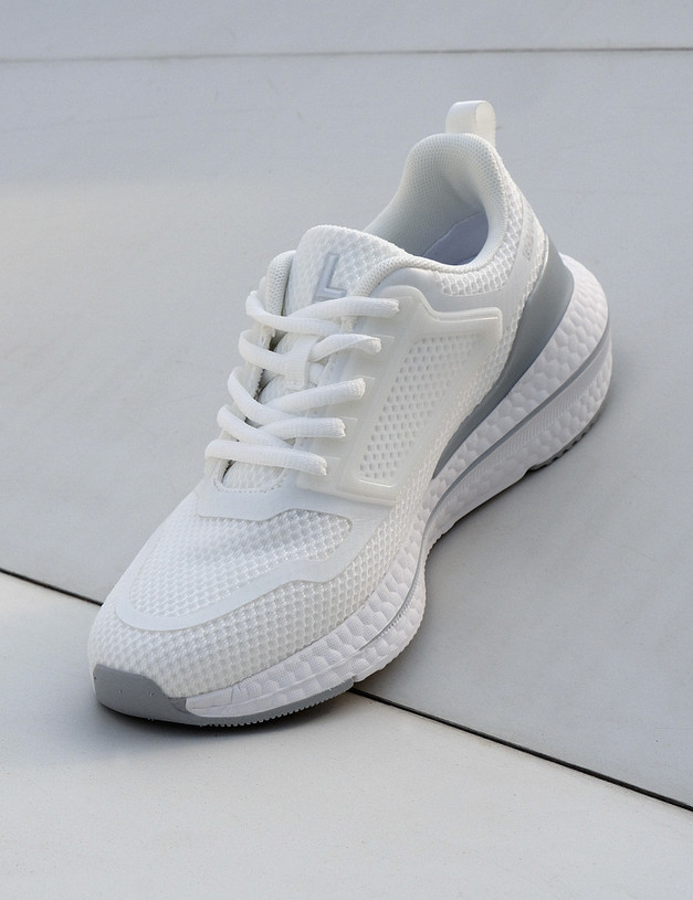 Белые женские кроссовки из текстиля MASCOTTE 189-414021-0201 | ракурс 8