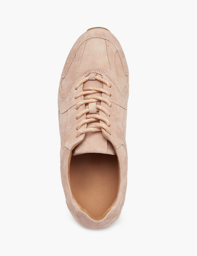 Розовые женские кроссовки из велюра и текстиля MASCOTTE 22-5161421-4673M | ракурс 6