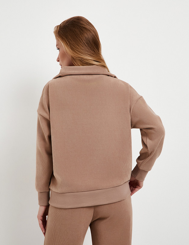Женский свитшот цвета капучино MASCOTTE 888-5201-2409 | ракурс 6
