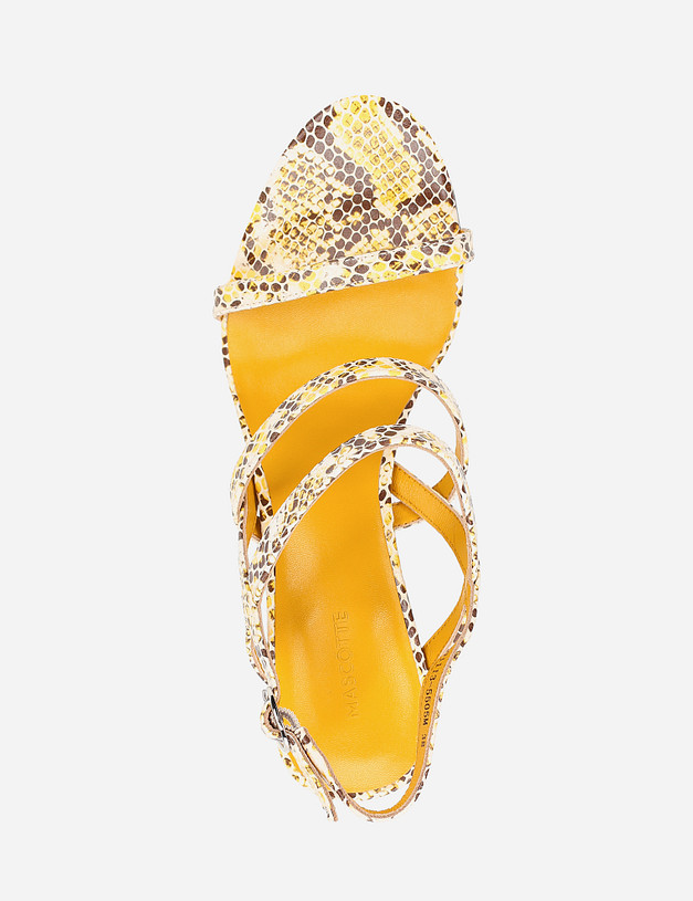 Желтые женские босоножки MASCOTTE 09-1101113-5505M | ракурс 5