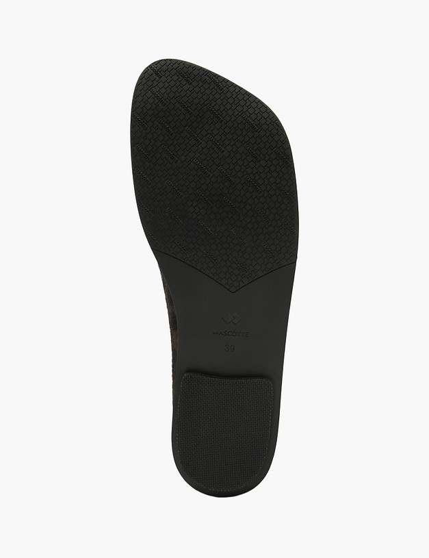 Коричневые женские балетки с леопардовым принтом MASCOTTE 126-521911-0109 | ракурс 5