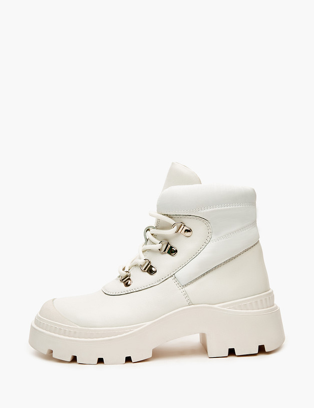 Белые женские зимние ботинки MASCOTTE 233-323631-0101 | ракурс 2