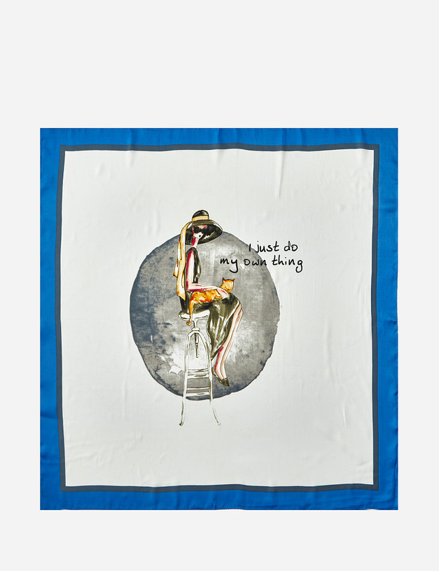 Белый женский платок MASCOTTE 730-1201-2403 | ракурс 1