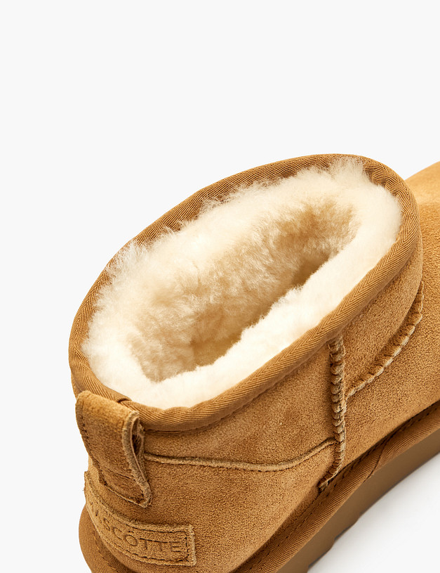 Рыжие короткие женские угги MASCOTTE 234-1225132-0213 | ракурс 6 Рыжие короткие женские угги MASCOTTE 234-1225132-0213 | ракурс 6