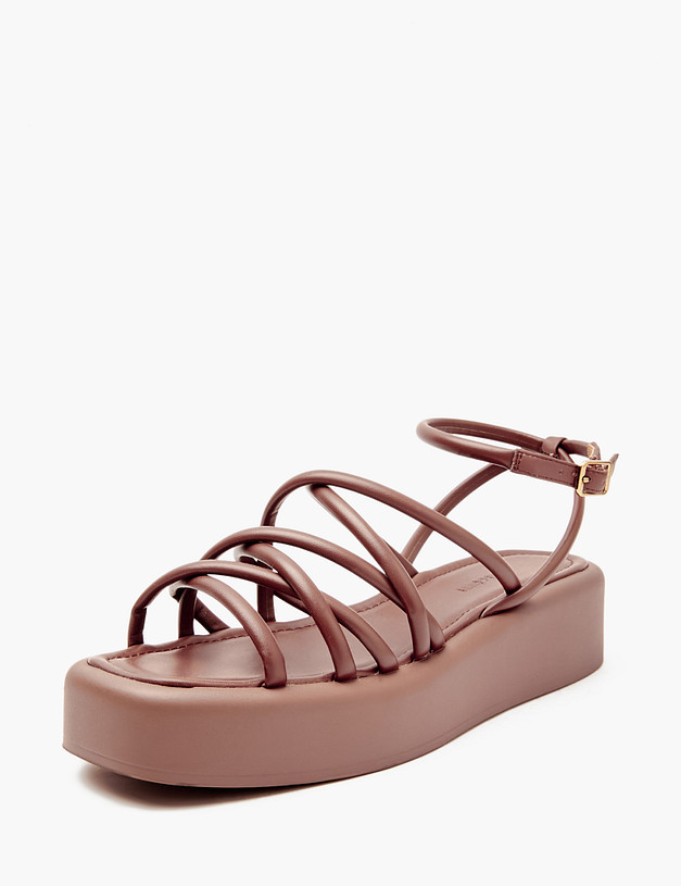 Коричневые женские сандалии MASCOTTE 126-311562-0609 | ракурс 3 Коричневые женские сандалии MASCOTTE 126-311562-0609 | ракурс 3