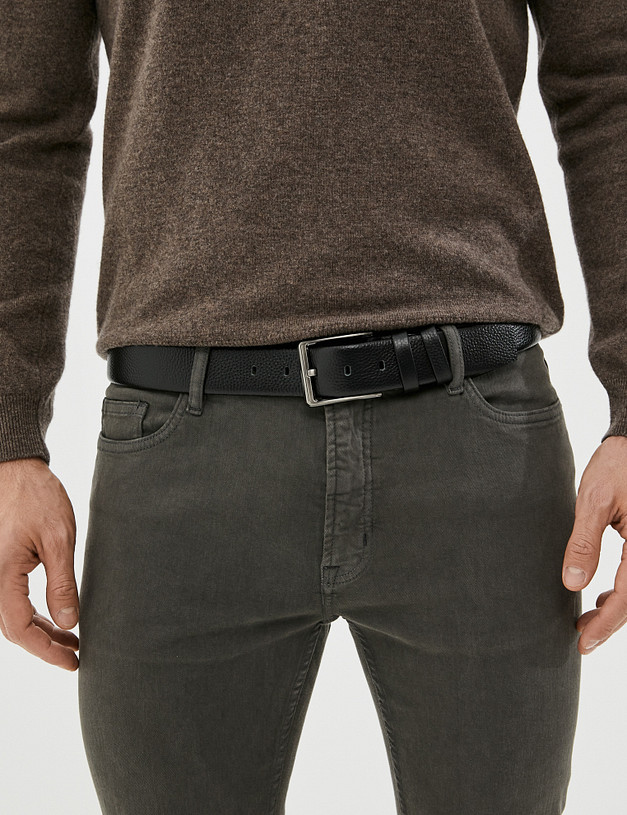 Черный мужской ремень MASCOTTE 727-1108-102 | ракурс 1