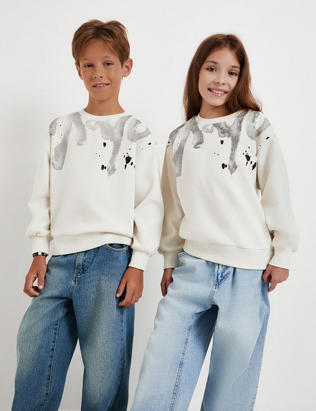 Белый детский свитшот MASCOTTE 836-5216-2601 | ракурс 1