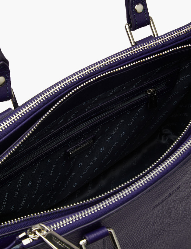 Кожаная женская сумка темно-фиолетового цвета MASCOTTE 660-2255-103 | ракурс 4