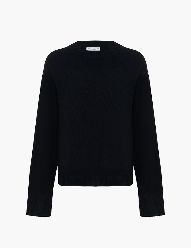 Черный женский джемпер из шерсти MASCOTTE 852-4230-502 | ракурс 7