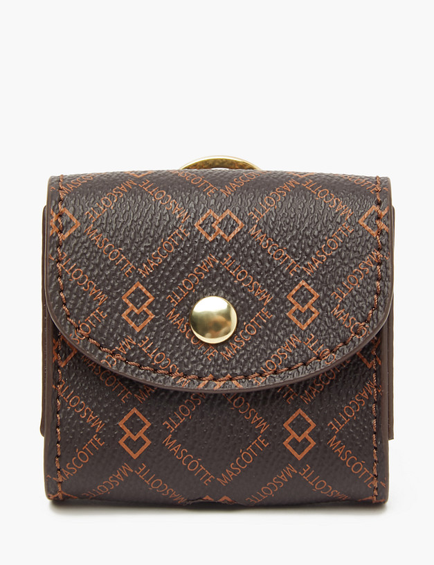 Коричневая сумка-брелок для наушников MASCOTTE 602-3263-609 | ракурс 2