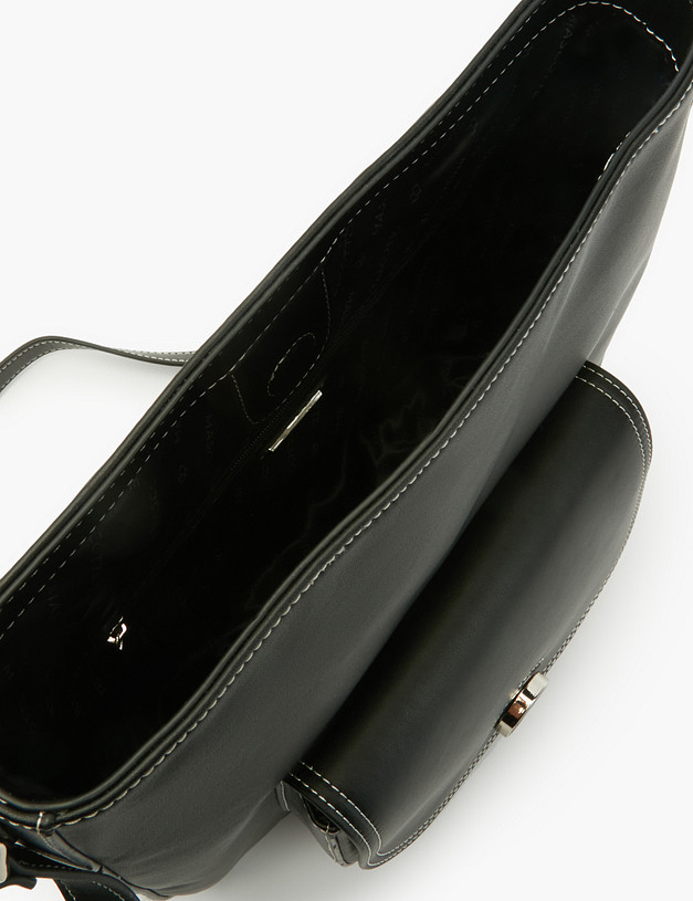 Черная женская сумка из натуральной кожи MASCOTTE 604-2133-602 | ракурс 4