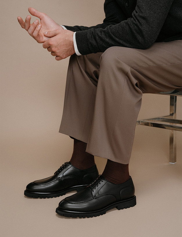 Черные мужские полуботинки MASCOTTE 22-5250511-8501M | ракурс 2