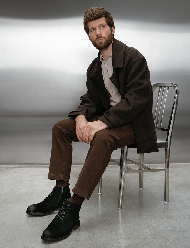 Черные мужские зимние ботинки MASCOTTE 175-523031-3205M | ракурс 8