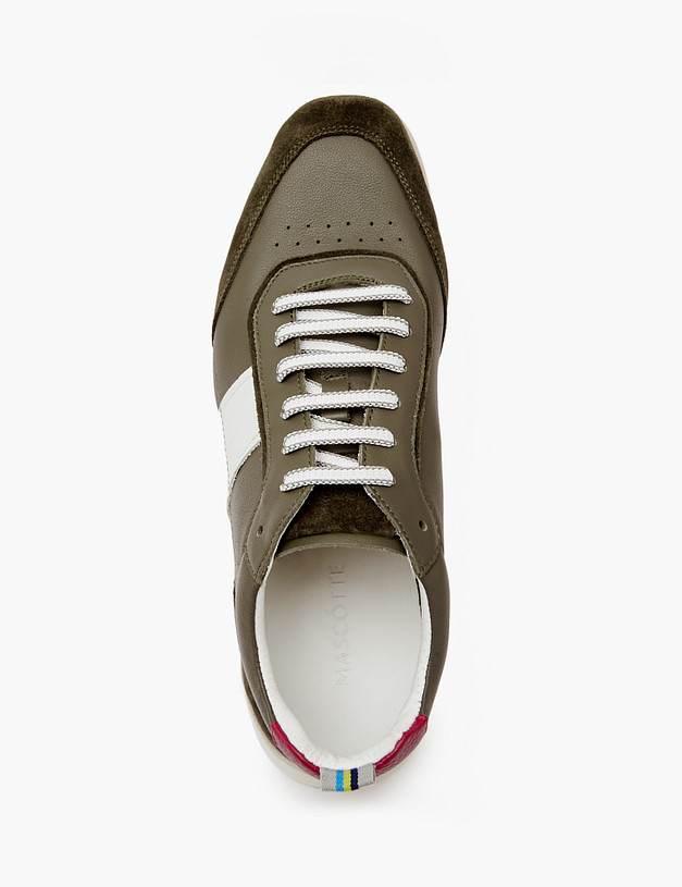 Зеленые мужские кеды из кожи MASCOTTE 175-4110711-8104M | ракурс 5