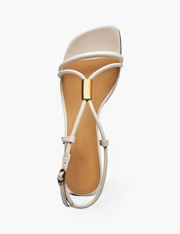 Молочные женские босоножки MASCOTTE 15-612311-0501 | ракурс 4